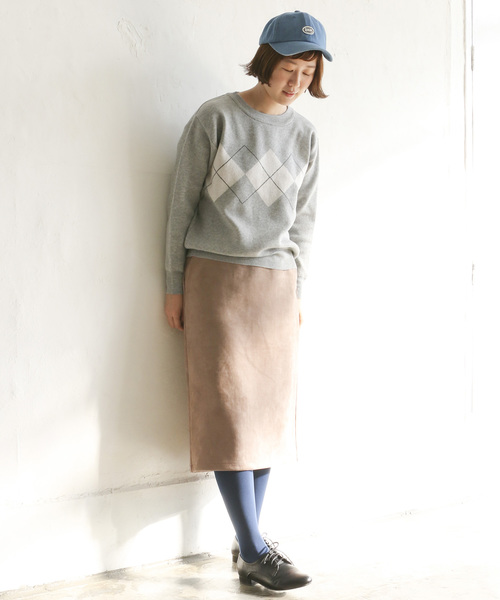 LBC(エルビーシー)の「アーガイルジャガードニットプルオーバー(ニット/セーター・レディース・ネイビー/グレー・M)」の7枚目の写真