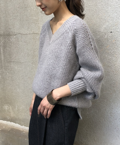 &g'aime(アンジェム)の「【&g'aime】ベビーモヘアチュニックニット(ニット/セーター・レディース・ホワイト/グレー/モカ/ネイビー・FREE)」の20枚目の写真