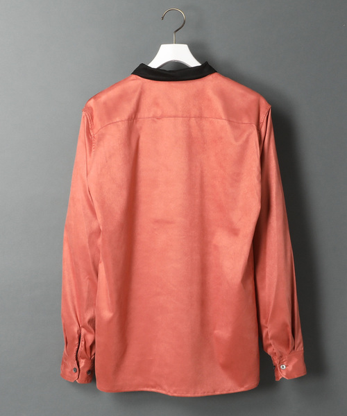 AMERICAN RAG CIE（アメリカンラグシー）の「アメリカンラグシー AMERICAN RAG CIE / オープンカラースエードシャツ Open Collar Suede Shirt（シャツ/ブラウス・メンズ・ピンク/ブラック/ベージュ・2/1/3）」の18枚目の写真