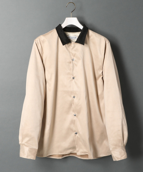 AMERICAN RAG CIE（アメリカンラグシー）の「アメリカンラグシー AMERICAN RAG CIE / オープンカラースエードシャツ Open Collar Suede Shirt（シャツ/ブラウス・メンズ・ピンク/ブラック/ベージュ・2/1/3）」の9枚目の写真