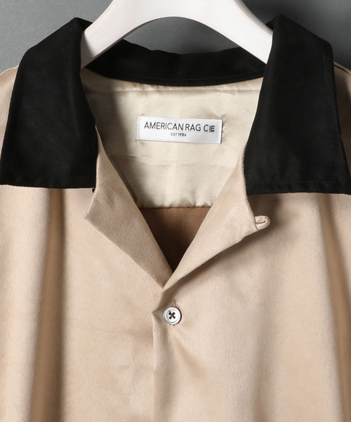 AMERICAN RAG CIE（アメリカンラグシー）の「アメリカンラグシー AMERICAN RAG CIE / オープンカラースエードシャツ Open Collar Suede Shirt（シャツ/ブラウス・メンズ・ピンク/ブラック/ベージュ・2/1/3）」の11枚目の写真