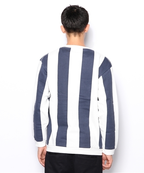 WHO'S WHO gallery（フーズフーギャラリー）の「ストライプスウェット（スウェット・メンズ・ネイビー/その他・MEDIUM/LARGE）」の5枚目の写真