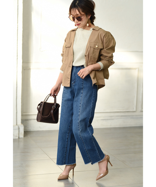 ✨美品✨ダイアグラム　フリルレイヤードブルゾン　ネイビー　36 ✨美品✨ダイアグラム フリルレイヤードブルゾン ネイビー 36