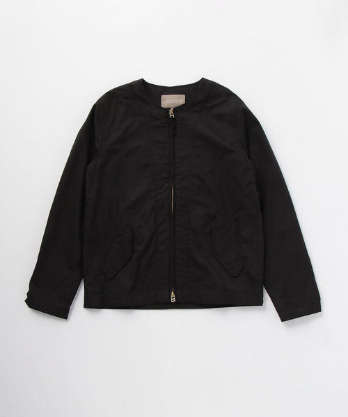 ユナイテッドアローズ シアーブルゾン ノーカラーブルゾン ライトアウター 黒 UNITED ARROWS（ユナイテッドアローズ）の「P/C シアー ノー