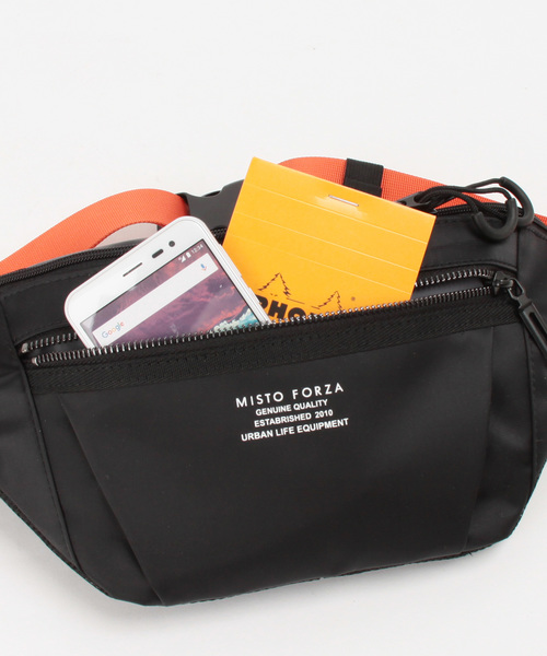 Misto Forza(ミストフォルツァ)の「ミストフォルツァ【Misto Forza】ウエストボディバッグ(ボディバッグ/ウエストポーチ・メンズ・ブルー系その他/オレンジ/ブラック/グレー・フリー)」の9枚目の写真