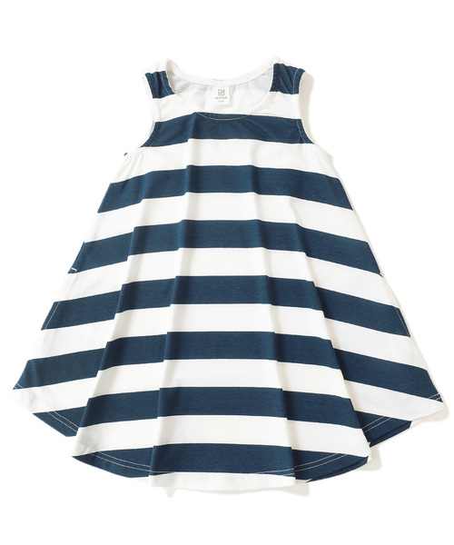 devirock（デビロック）の「ボーダーフレアタンクワンピース（ワンピース・キッズ・グレー系その他/キャメル/ネイビー/スモークピンク/レッド系その他/ラベンダー・160cm/140cm/100cm/130cm/110cm/150cm/120cm）」の18枚目の写真