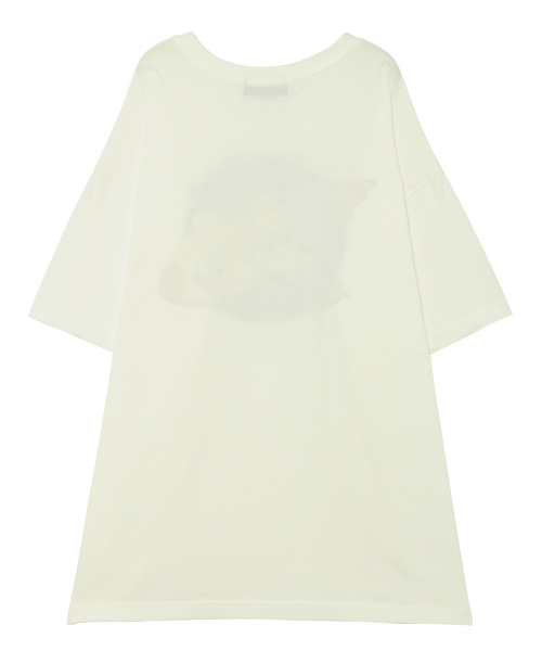 Candy Stripper（キャンディストリッパー）の「PEPE'S ROCKET TRIP BIG Tシャツ（Tシャツ/カットソー・レディース・オフホワイト/ブラック・2）」の5枚目の写真