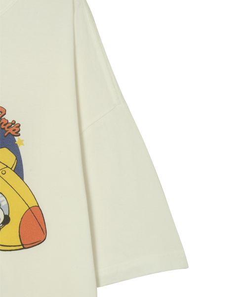 Candy Stripper（キャンディストリッパー）の「PEPE'S ROCKET TRIP BIG Tシャツ（Tシャツ/カットソー・レディース・オフホワイト/ブラック・2）」の4枚目の写真