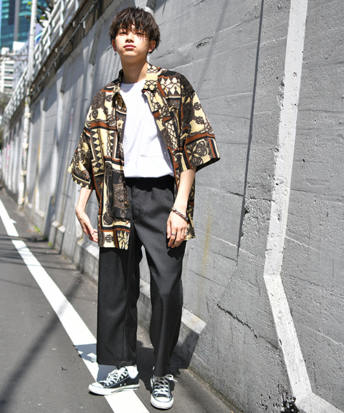 kutir（クティール）の「【ウルトラルーズシルエット】バンダナ柄シャツ（シャツ/ブラウス・メンズ・ホワイト系その他/ブラック系その他/ベージュ系その他・M/L）」の14枚目の写真