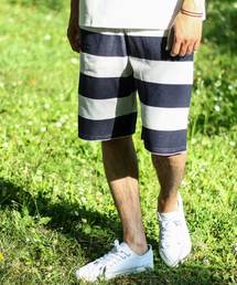 裏使い総柄プリントイージーショートパンツ