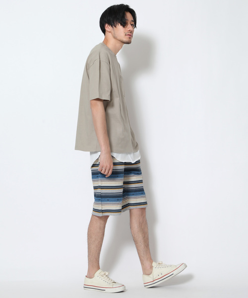 ZIP FIVE(ジップファイブ)の「裏使い総柄プリントイージーショートパンツ(スウェットパンツ・メンズ・マルチ/ブラック×ホワイト/ブラック系その他/グレー系その他/グリーン系その他/ブルー系その他/ホワイト×ネイビー/ブラック系その他2/ブルー系その他2/ブルー系その他3/ブルー系その他4/ブルー系その他5・MEDIUM/LARGE/X-LARGE)」の13枚目の写真