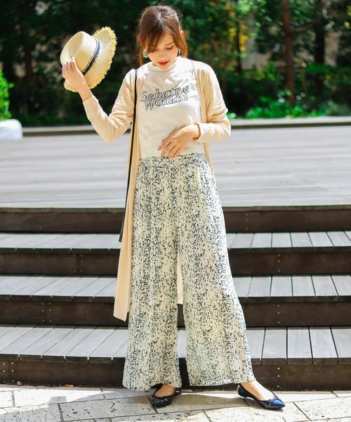 Fashion Letter（ファッションレター）の「UVカットレーヨンミックスマキシ丈サマーニットカーディガン（カーディガン/ボレロ・レディース・ホワイト/ブラック/ベージュ/ネイビー/グレー/カーキ・FREE）」の4枚目の写真