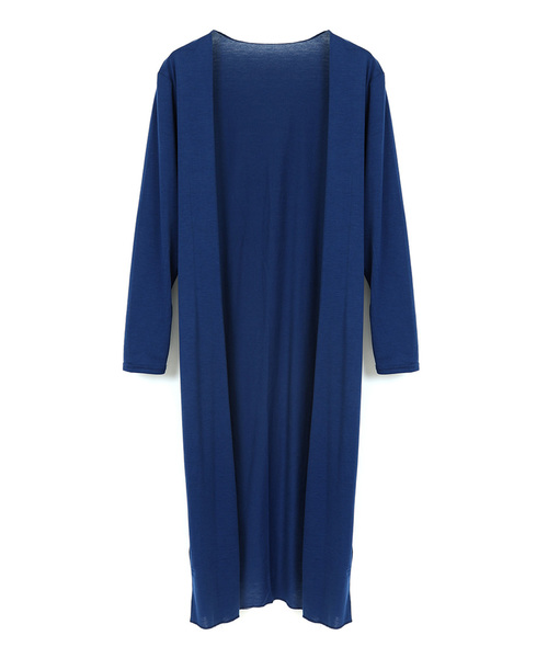 Fashion Letter（ファッションレター）の「UVカットレーヨンミックスマキシ丈サマーニットカーディガン（カーディガン/ボレロ・レディース・ホワイト/ブラック/ベージュ/ネイビー/グレー/カーキ・FREE）」の16枚目の写真