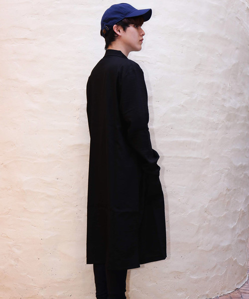 revertical(リバーティカル)の「無地 ロングブラウス ロングシャツカーデ(シャツ/ブラウス・メンズ・ホワイト/ベージュ/グレー/ブラック/カーキ・M/L)」の13枚目の写真