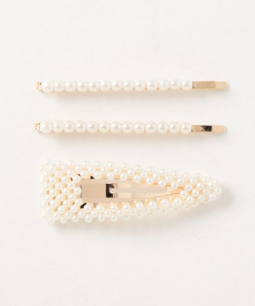 Kana（カナ）の「パールヘアピンセット〔3本セット〕（ヘアピン・レディース・A/B/C/D/E/F/G・フリー）」の2枚目の写真