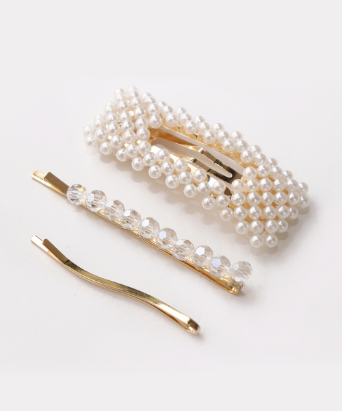 Kana（カナ）の「パールヘアピンセット〔3本セット〕（ヘアピン・レディース・A/B/C/D/E/F/G・フリー）」の5枚目の写真