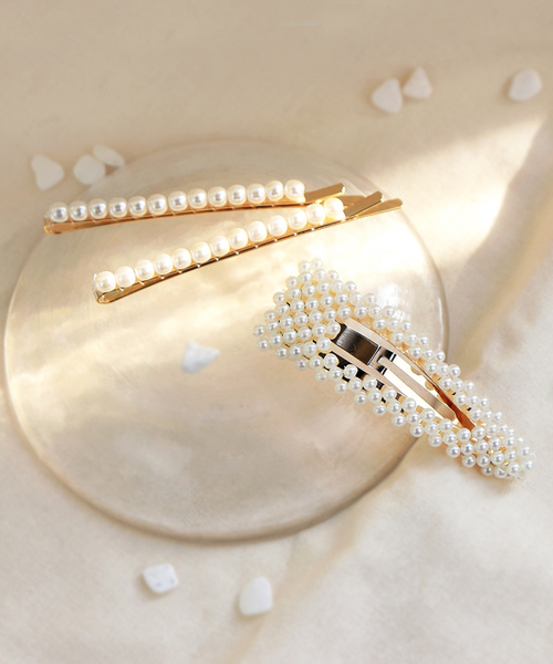 パールヘアピンセット〔3本セット〕（ヘアピン）｜Kana（カナ