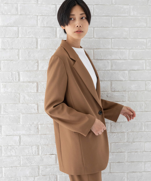 Munich（ミューニック）の「<ベルト付き＞　テーラードジャケット（テーラードジャケット・レディース・チャコールグレー/ブラック/キャメル/チェック・FREE）」の14枚目の写真