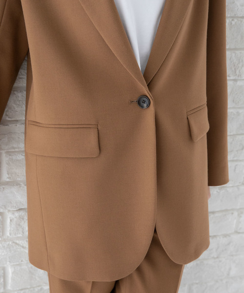 Munich（ミューニック）の「<ベルト付き＞　テーラードジャケット（テーラードジャケット・レディース・チャコールグレー/ブラック/キャメル/チェック・FREE）」の18枚目の写真