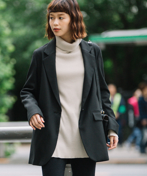 Munich（ミューニック）の「<ベルト付き＞　テーラードジャケット（テーラードジャケット・レディース・チャコールグレー/ブラック/キャメル/チェック・FREE）」の20枚目の写真