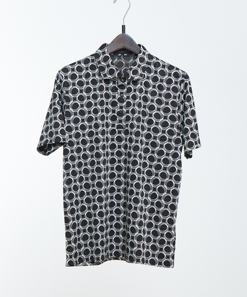 RECENCY OF MINE（リーセンシー オブ マイン）の「【Recency of Mine】スムースプリントポロシャツ（ポロシャツ・メンズ・アイボリー/ブラック・50/44/46/48）」の2枚目の写真