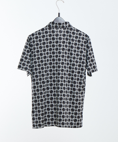 RECENCY OF MINE（リーセンシー オブ マイン）の「【Recency of Mine】スムースプリントポロシャツ（ポロシャツ・メンズ・アイボリー/ブラック・50/44/46/48）」の4枚目の写真