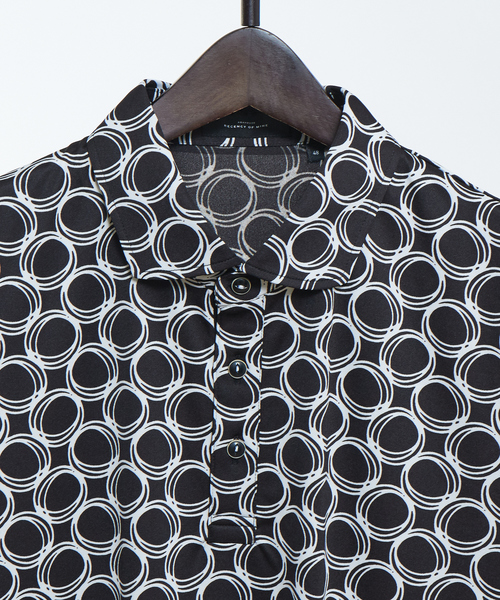 RECENCY OF MINE（リーセンシー オブ マイン）の「【Recency of Mine】スムースプリントポロシャツ（ポロシャツ・メンズ・アイボリー/ブラック・50/44/46/48）」の6枚目の写真