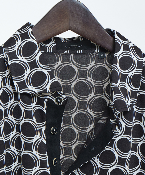 RECENCY OF MINE（リーセンシー オブ マイン）の「【Recency of Mine】スムースプリントポロシャツ（ポロシャツ・メンズ・アイボリー/ブラック・50/44/46/48）」の5枚目の写真