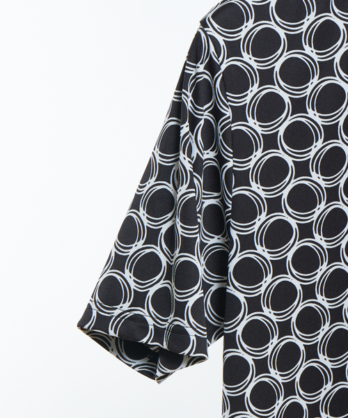 RECENCY OF MINE（リーセンシー オブ マイン）の「【Recency of Mine】スムースプリントポロシャツ（ポロシャツ・メンズ・アイボリー/ブラック・50/44/46/48）」の11枚目の写真