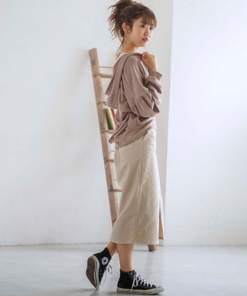 GeeRA(ジーラ)の「コーデュロイポケット付タイトスカート(スカート・レディース・オフホワイト/キャメル・MEDIUM/LARGE/X-LARGE)」の8枚目の写真