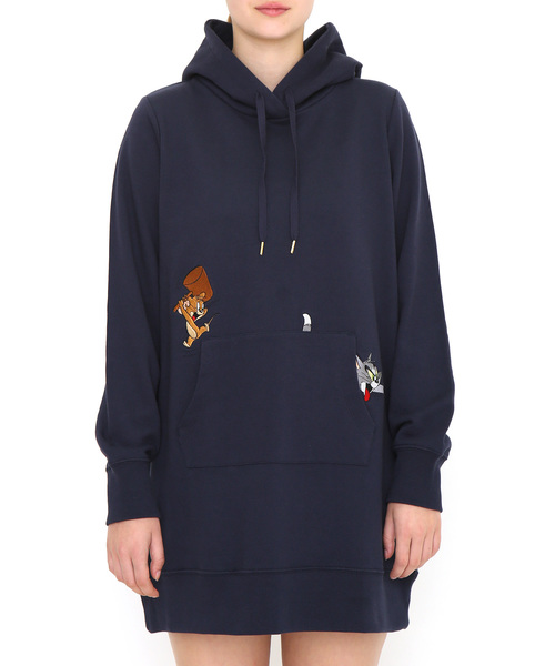 コラボレーションスウェットワンピース ハンマー トムとジェリー ネイビー ワンピース Design ワンピース Store Graniph デザイン ティーシャツ ストア グラニフ のファッション Tshirts ワンピース Store