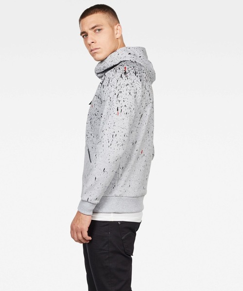 G-STAR（ジースター）の「Cadet Strett Splatter Sweater/総柄/パーカー（パーカー・メンズ・ヘザーグレー・SMALL/MEDIUM/LARGE/X-LARGE/X-SMALL/XX-SMALL）」の2枚目の写真