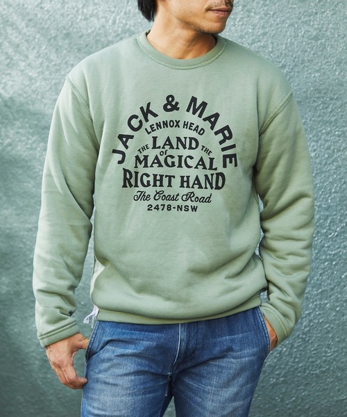 JEMORGAN(ジェーイーモーガン)の「JE MORGAN × SIMON PERINI × JACK & MARIE BOA REVERSIBLE L/S CREW NECK TEE (サイモンペリーニ ジェーイーモーガン ジャックアンドマリー ボア リバーシブル ロングスリーブ ティー)(5colors)(長袖Tシャツ)(スウェット・メンズ・ブラック/モカ/ライトカーキ/ナチュラル/ヘザーチャコール・M/L/XL)」の5枚目の写真