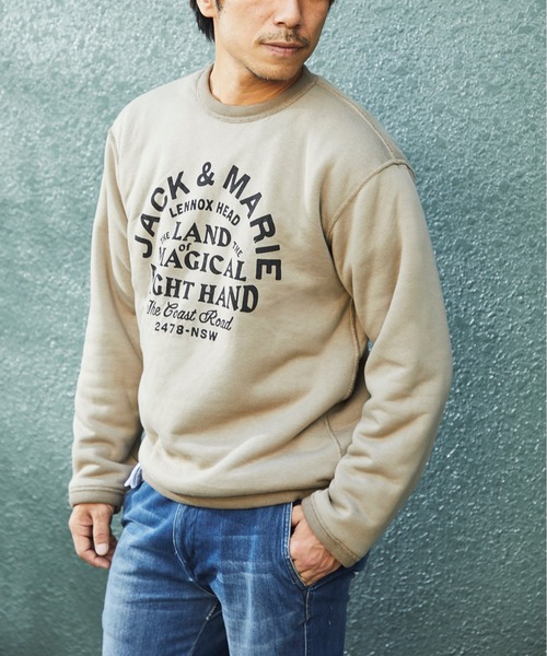JEMORGAN(ジェーイーモーガン)の「JE MORGAN × SIMON PERINI × JACK & MARIE BOA REVERSIBLE L/S CREW NECK TEE (サイモンペリーニ ジェーイーモーガン ジャックアンドマリー ボア リバーシブル ロングスリーブ ティー)(5colors)(長袖Tシャツ)(スウェット・メンズ・ブラック/モカ/ライトカーキ/ナチュラル/ヘザーチャコール・M/L/XL)」の4枚目の写真