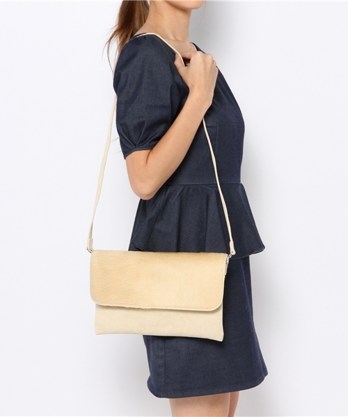 DouDou（ドゥドゥ）の「【Viflan】ハラコクラッチ（クラッチバッグ・レディース・ピンク/ホワイト/グリーン/ベージュ・FREE）」の14枚目の写真