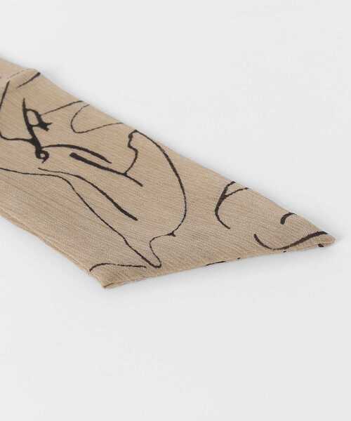 SMELLY（スメリー）の「プリントロングスカーフ∴（バンダナ/スカーフ・レディース・ブラック/ベージュ/ネイビー/グレー/ピンク/アイボリー/ライトブラウン・-）」の10枚目の写真