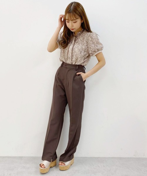 one after another NICE CLAUP（ワンアフターアナザーナイスクラップ）の「レースボウタイブラウス（シャツ/ブラウス・レディース・アイボリー/ブルーグレー/ピンクベージュ・FREE）」の5枚目の写真