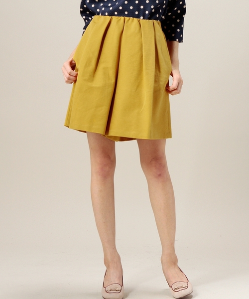 BEAUTY&YOUTH UNITED ARROWS（ビューティーアンドユースユナイテッドアローズ）の「BYTF グログランキュロット FW　◆（その他パンツ・レディース・マスタード/ネイビー・フリー）」の2枚目の写真