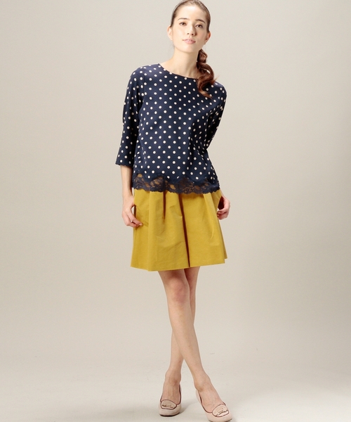 BEAUTY&YOUTH UNITED ARROWS（ビューティーアンドユースユナイテッドアローズ）の「BYTF グログランキュロット FW　◆（その他パンツ・レディース・マスタード/ネイビー・フリー）」の6枚目の写真