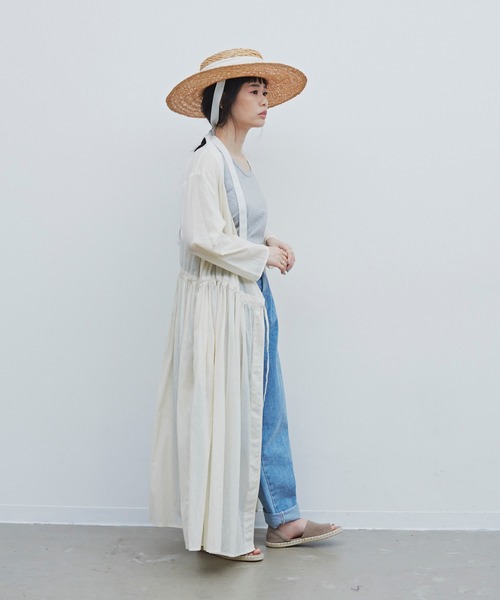 Libra Cue(リブラ キュー)の「Libra カシュクールシアーロングワンピース(ワンピース・レディース・ホワイト/モカ/ネイビー・FREE)」の22枚目の写真