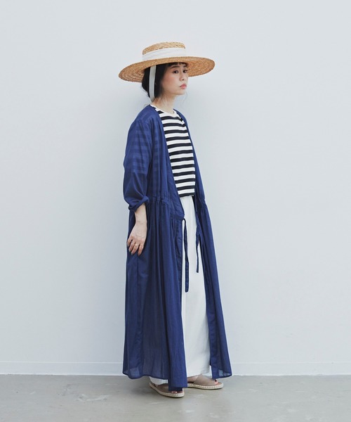 Libra Cue(リブラ キュー)の「Libra カシュクールシアーロングワンピース(ワンピース・レディース・ホワイト/モカ/ネイビー・FREE)」の11枚目の写真