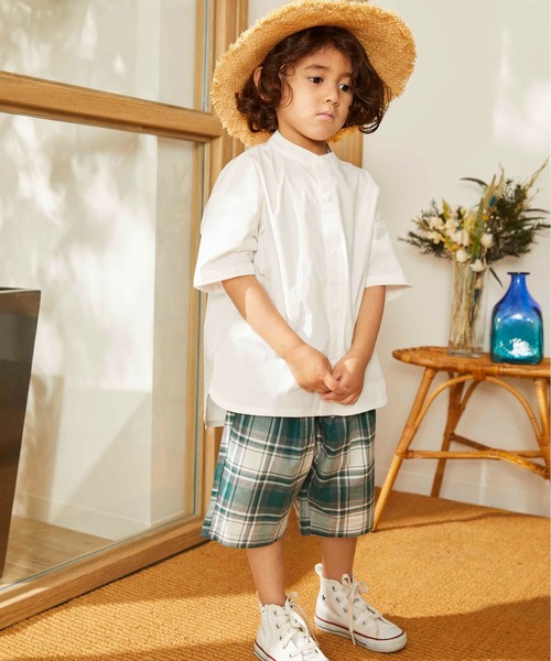 ＆yam（アンドヤム）の「チェックパンツ（その他パンツ・キッズ・ホワイト/グリーン/レッド・90/130/150/110/120/100/140）」の6枚目の写真