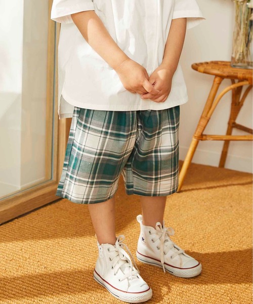＆yam（アンドヤム）の「チェックパンツ（その他パンツ・キッズ・ホワイト/グリーン/レッド・90/130/150/110/120/100/140）」の8枚目の写真