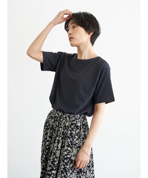 AMERICAN HOLIC(アメリカンホリック)の「クルーネックスラブ半袖ゆるカットプルオーバー3 *(Tシャツ/カットソー・レディース・ネイビー・M/L)」の7枚目の写真