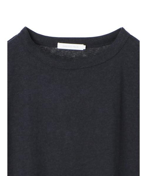 AMERICAN HOLIC(アメリカンホリック)の「クルーネックスラブ半袖ゆるカットプルオーバー3 *(Tシャツ/カットソー・レディース・ネイビー・M/L)」の5枚目の写真