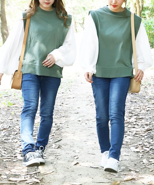 PairPair(ペアペア)の「ベストドッキングプルオーバー(ベスト・レディース・グリーン/モカ/パープル・FREE)」の16枚目の写真