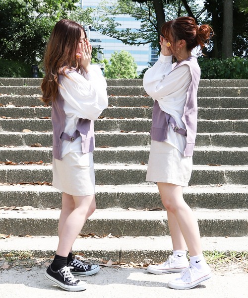 PairPair(ペアペア)の「ベストドッキングプルオーバー(ベスト・レディース・グリーン/モカ/パープル・FREE)」の14枚目の写真