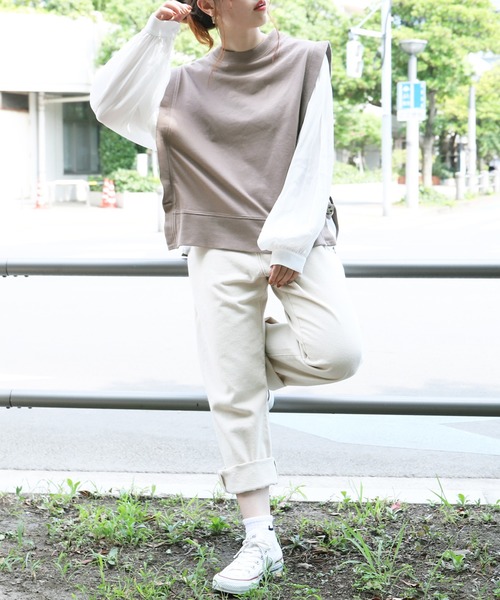 PairPair(ペアペア)の「ベストドッキングプルオーバー(ベスト・レディース・グリーン/モカ/パープル・FREE)」の9枚目の写真