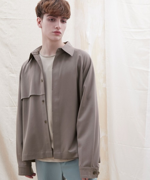セール】TRストレッチ ビッグシルエット L/S ヨークトレンチ