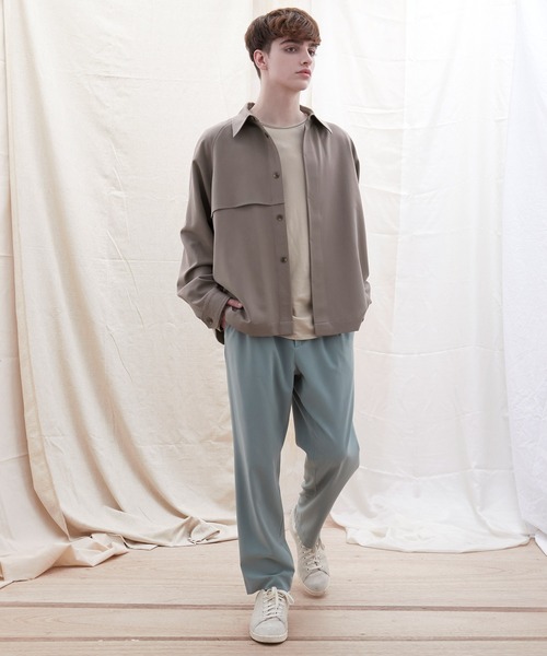 EMMA CLOTHES（エマクローズ）の「TRストレッチ ビッグシルエット L/S ヨークトレンチシャツ(EMMA CLOTHES)（シャツ/ブラウス・メンズ・ブラック/ブルー/グリーン/グレー系その他/ブラウン系その他/ブラウン系その他2/ブラウン系その他3/ブラウン系その他4・FREE）」の19枚目の写真